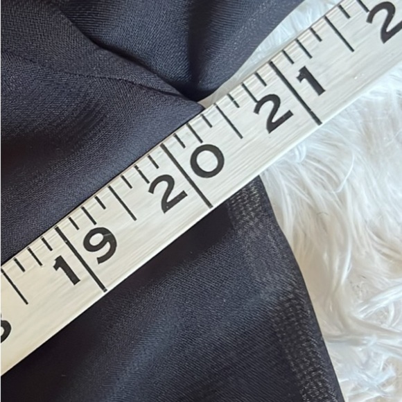 NWT Bar iii Long Sleeve Collared Button Front Blouse SP Black Sheer Relaxed Fit - Picture 11 of 14